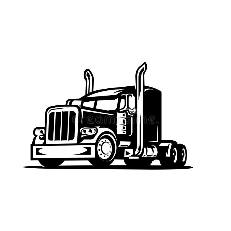 Trucking 18 wheeler semi truck vector image