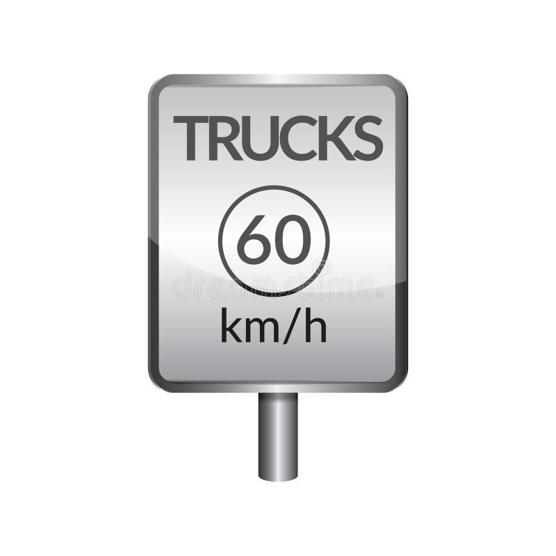 Trucks Speed Limit. Road Signs Stock Vector - Illustration of life