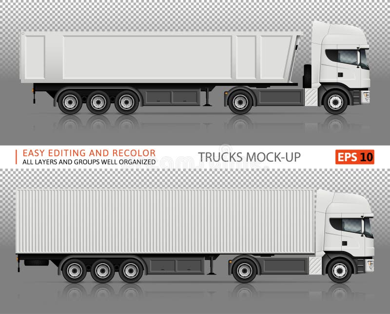 Trucks vector mock-up. stock vector. Illustration of icon - 105406256