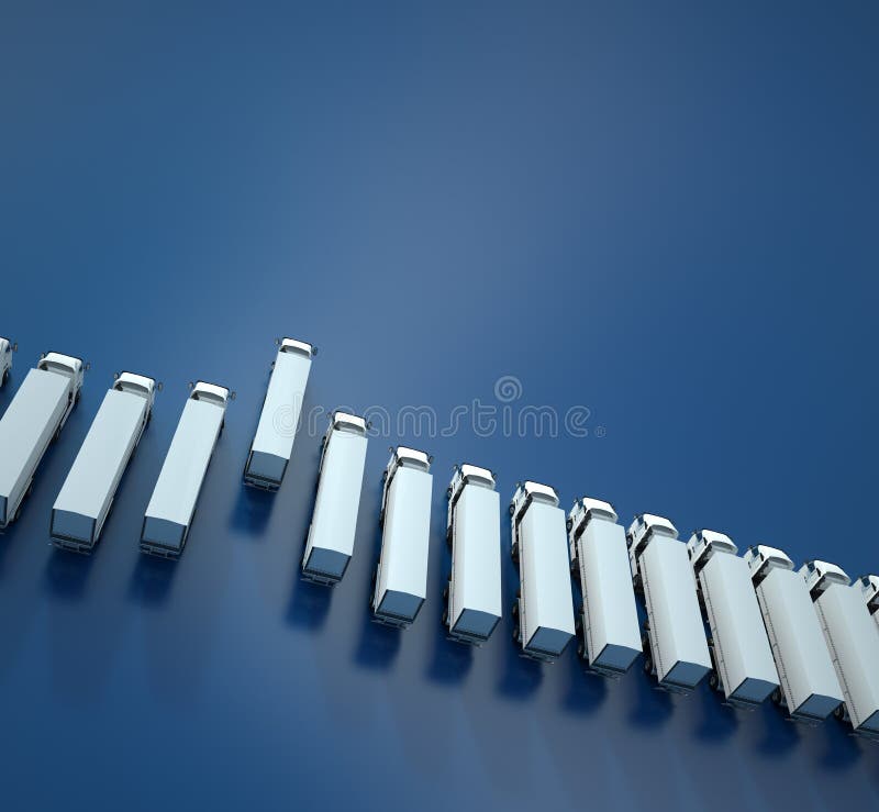 Trucks white blue aereal view vector illustration Trucks white blue aereal view vector illustration