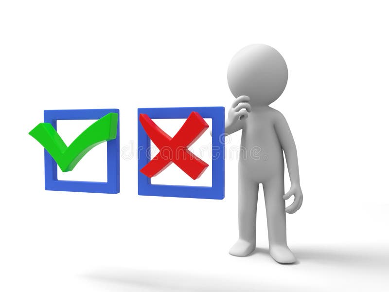 True or false vector illustration