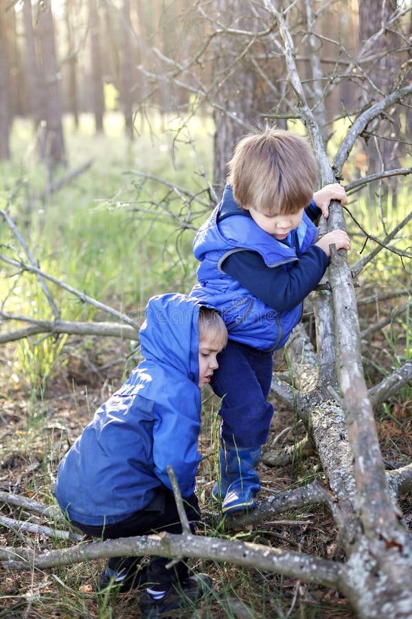 True Men Friendship, Outing of Crowed Places. Two Kids Giving High Five ...