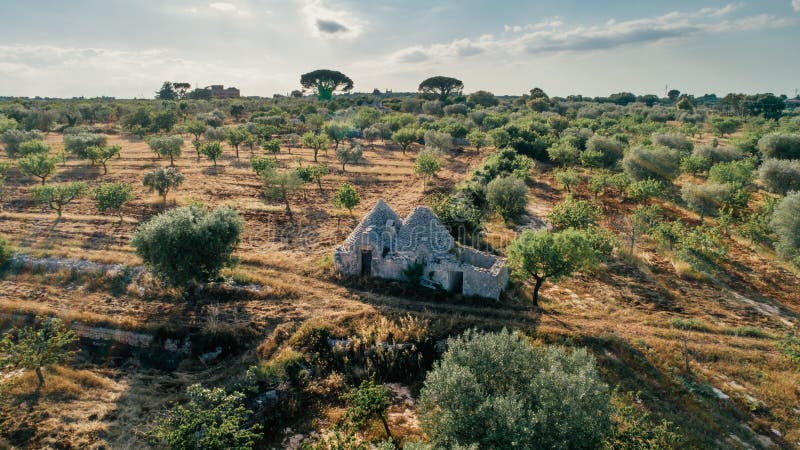 Trullo trulli old whitr House in the field in Italy stock photography Trullo trulli old whitr House in the field in Italy stock photography