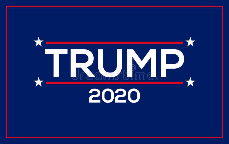 Trump 2020 banner for election campaign vector illustration