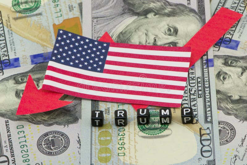 Trump Voices falling on the background of the concept