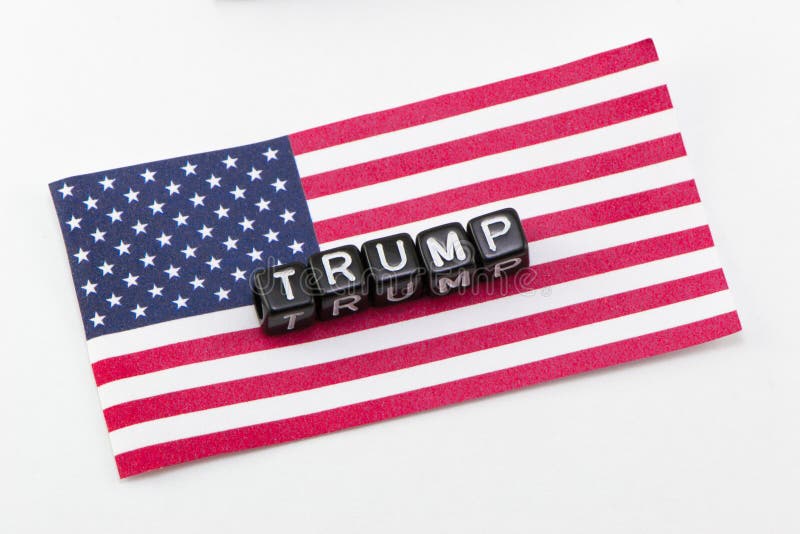 Trump word on a white background