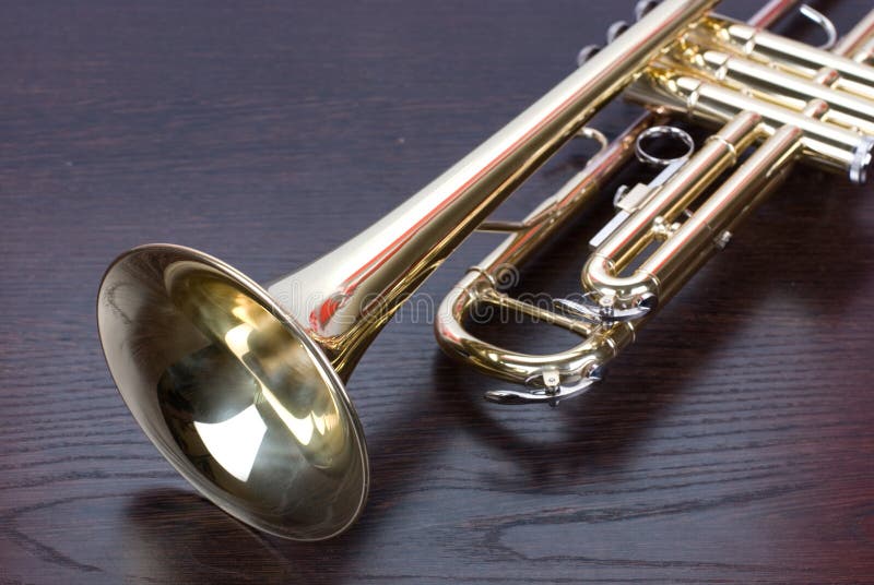 Trumpet music instrument stock photo. Image of manufacturer 13379182