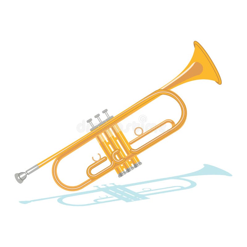 Trumpet stock vector. Illustration of golden, yellow - 92061073