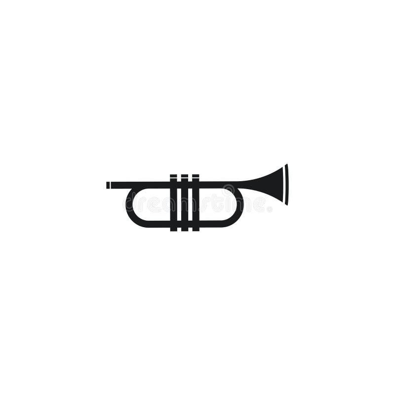 Trumpet Logo Instrumental Vector Icon Stock Vector - Illustration of ...