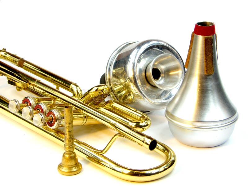 Trumpet and mute stock photo. Image of mute, play, ring 30913730