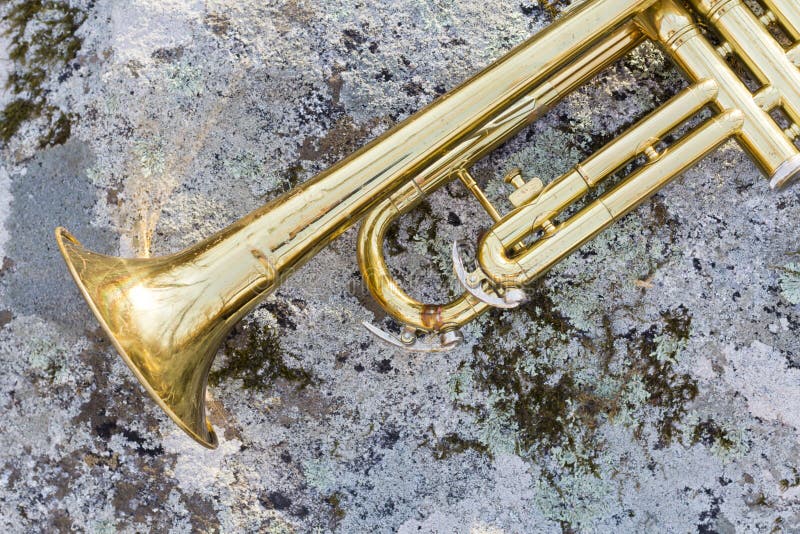 Trumpet Rock Texture stock image. Image of musician, rusty 62558609