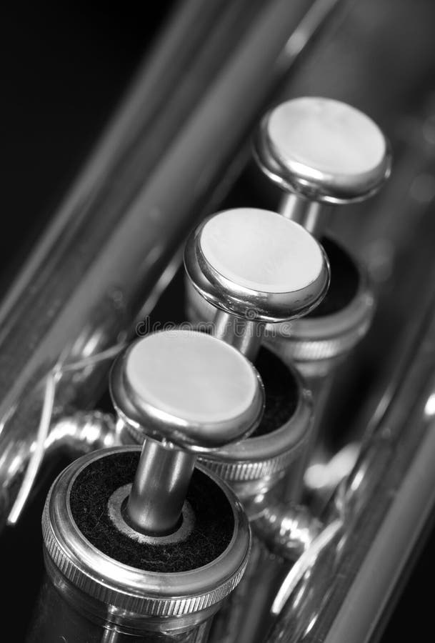 Trumpet Valves Black & White Stock Photo Image of notes, sound 16505822