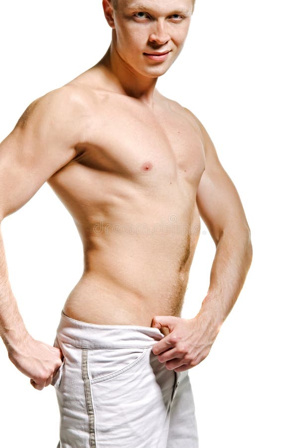 Trunchi mascul cu față stock images