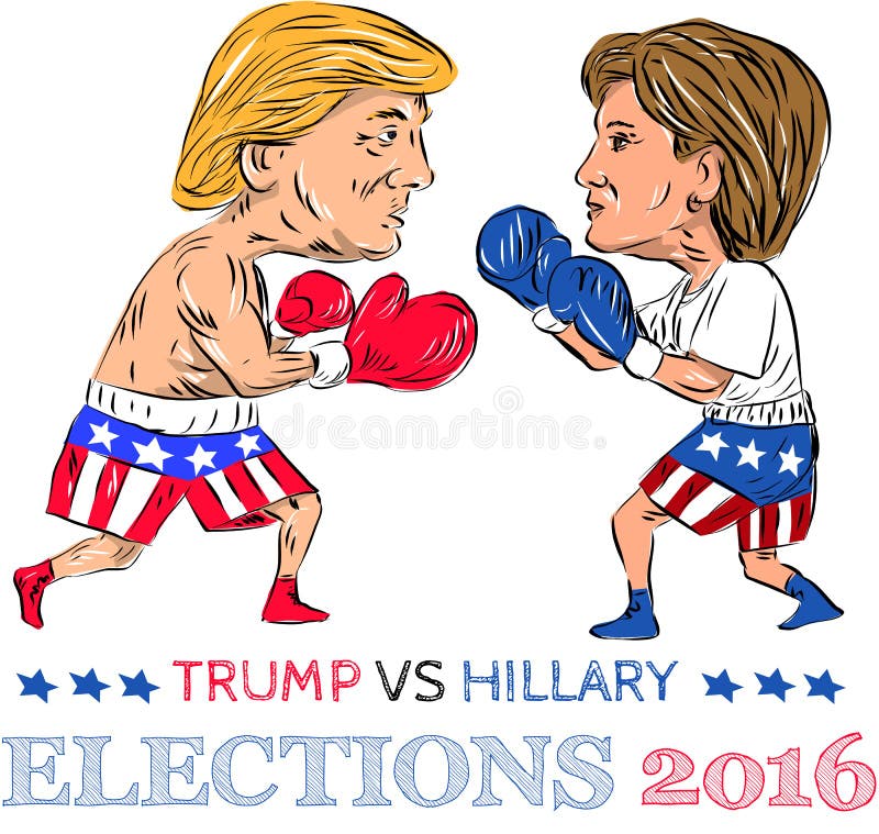 Trunfo contra o encaixotamento 2016 da eleição de Hillary