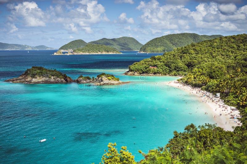 Trunk Bay St John stock photography