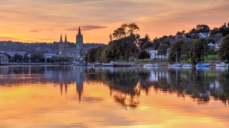 Truro Cornwall England Sunset royalty free stock images