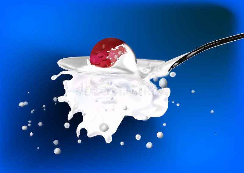 truskawka łyżkowa truskawka royalty ilustracja truskawka łyżkowa truskawka royalty ilustracja