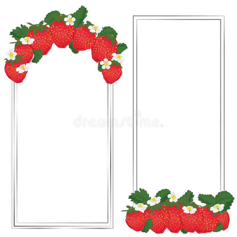 Illustration label sticker strawberries fruit white background template set. Illustration label sticker strawberries fruit white background template set.