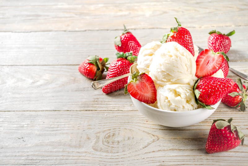 Truskawkowa Vanilla Ice ?mietanka zdjęcia royalty free Truskawkowa Vanilla Ice ?mietanka zdjęcia royalty free