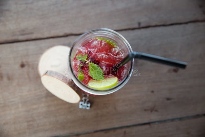 Truskawkowa Włoska soda zdjęcia stock Truskawkowa Włoska soda zdjęcia stock