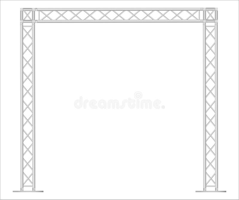 Truss Frame,sign Hanging Structure,stage Truss Stock Illustration