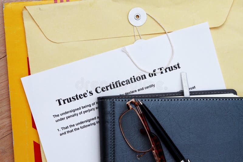 Trust certificate