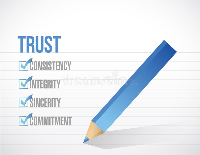Trust check mark list list illustration design vector illustration