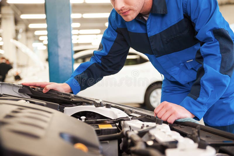 Trust your car to the experts. stock photo Trust your car to the experts. stock photo