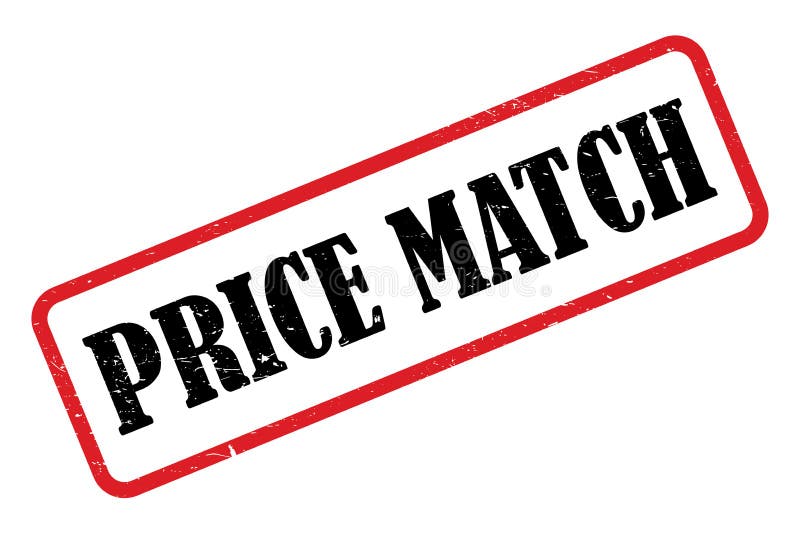 Price Match Rubber Stamp Isolated on White. Stock Vector Illustration