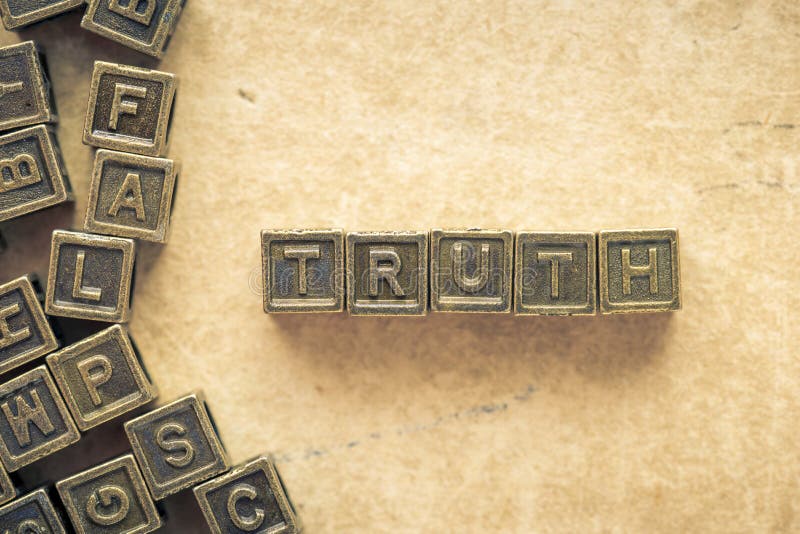 Truth word stock image. Image of background, cube, alloy 53253527