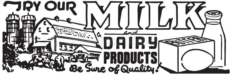 Try Our Milk - Retro Ad Art Banner