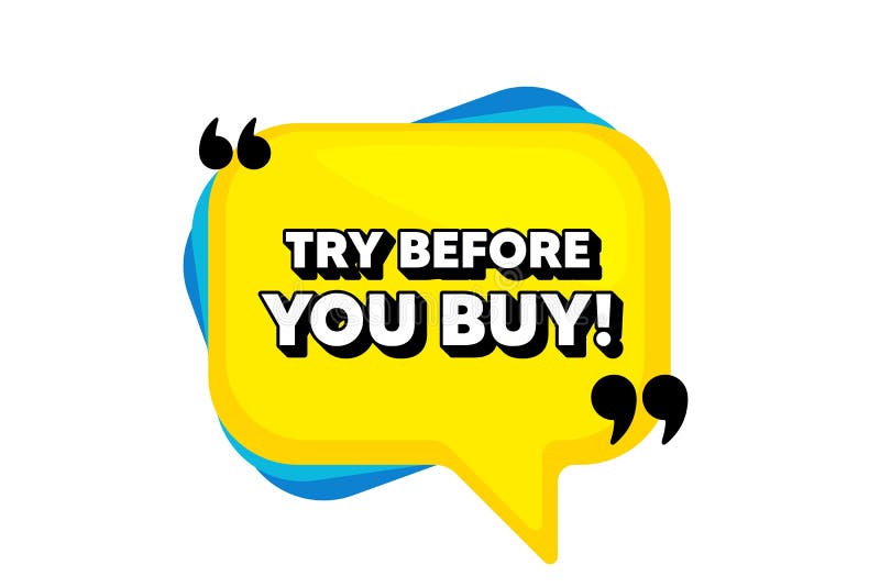 Try before You Buy. Special Offer Price Sign. Vector Stock Vector