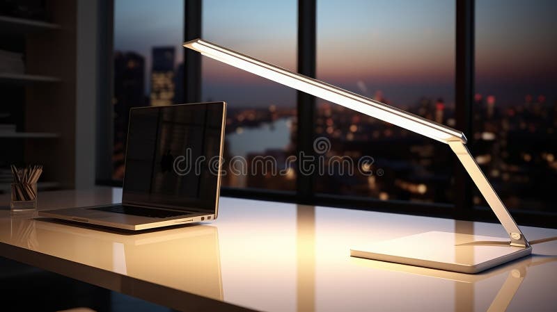 Tryck modern skrivbordslampa vektor illustrationer