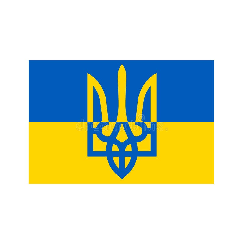 Tryzub. Trident. National Symbols of Ukraine in National Colors. Stock ...