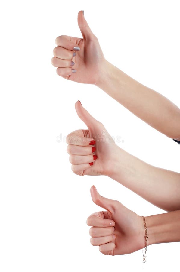 Trzy ręki osoby przedstawienie fotografia stock