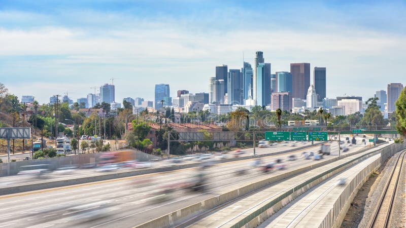 Los Angeles City Freeway Traffic. Los Angeles City Freeway Traffic