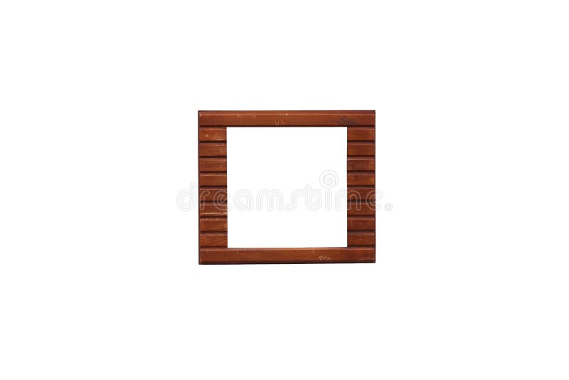 Trä för bildram på isolerat arkivfoton