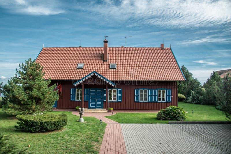 Tr?hus som dekoreras utm?rkt arkivfoton Tr?hus som dekoreras utm?rkt arkivfoton