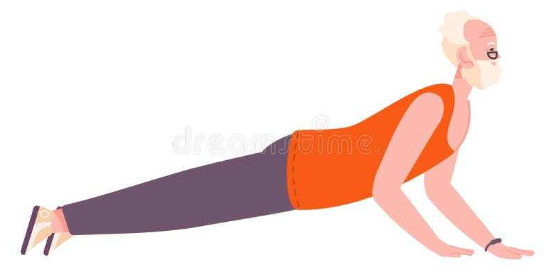 Träning i träning i träning i träning. Äldre hälsovård stock illustrationer