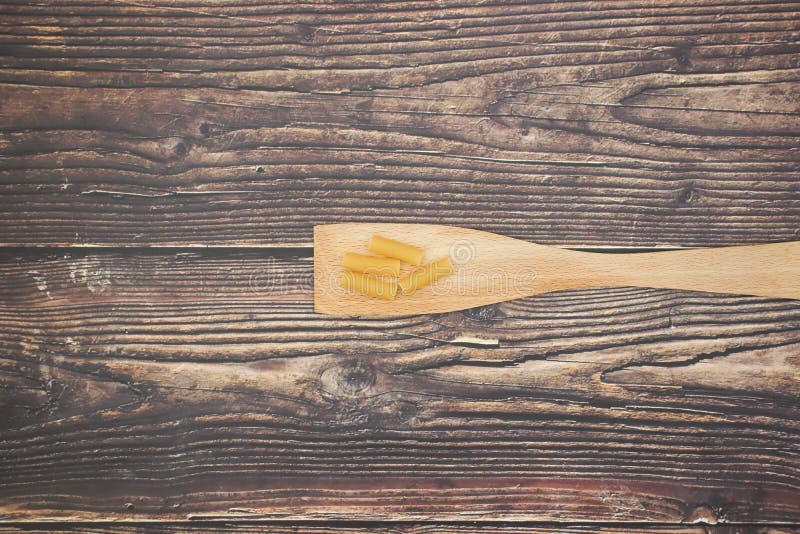 Wooden spoon with 4 tubetti. Wooden spoon with 4 tubetti.