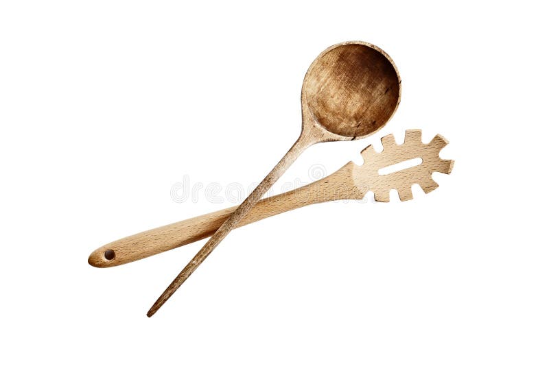 Träskedar som isoleras över en Wood bakgrund royaltyfri bild Träskedar som isoleras över en Wood bakgrund royaltyfri bild