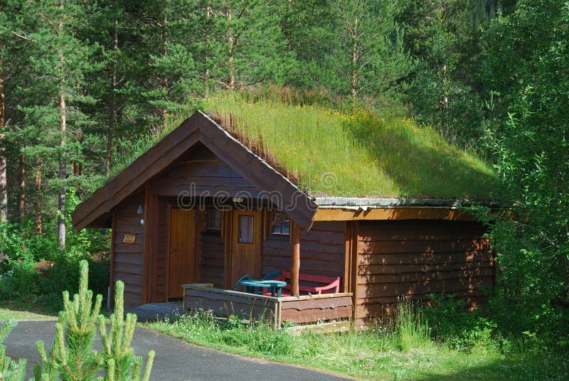trätak för grönt hus för skog royaltyfria bilder trätak för grönt hus för skog royaltyfria bilder