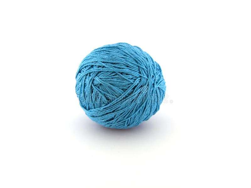 Wool curled into a ball with single thread unreeled. Wool curled into a ball with single thread unreeled
