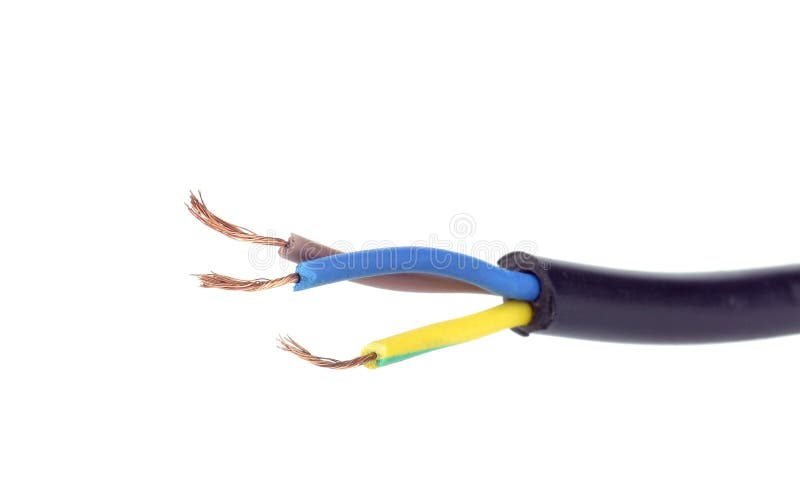 Trådar för elektrisk kabel arkivfoton Trådar för elektrisk kabel arkivfoton