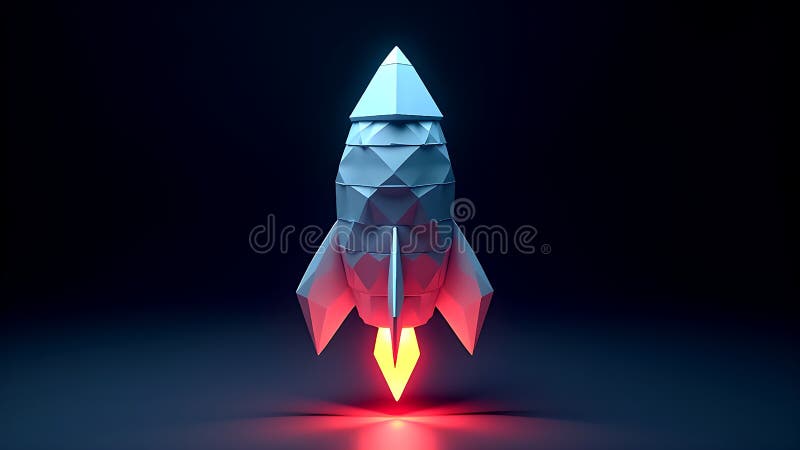 Très belle image d'une fusée en flammes illustration de vecteur