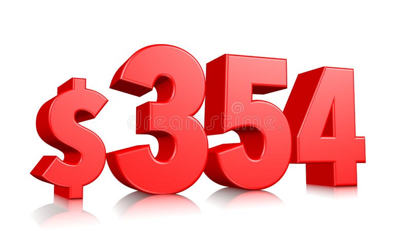 354$ três cem e cinquenta e quatro símbolos do preço número vermelho 3d do texto para render com sinal de dólar no fundo branco ilustração royalty free 354$ três cem e cinquenta e quatro símbolos do preço número vermelho 3d do texto para render com sinal de dólar no fundo branco ilustração royalty free