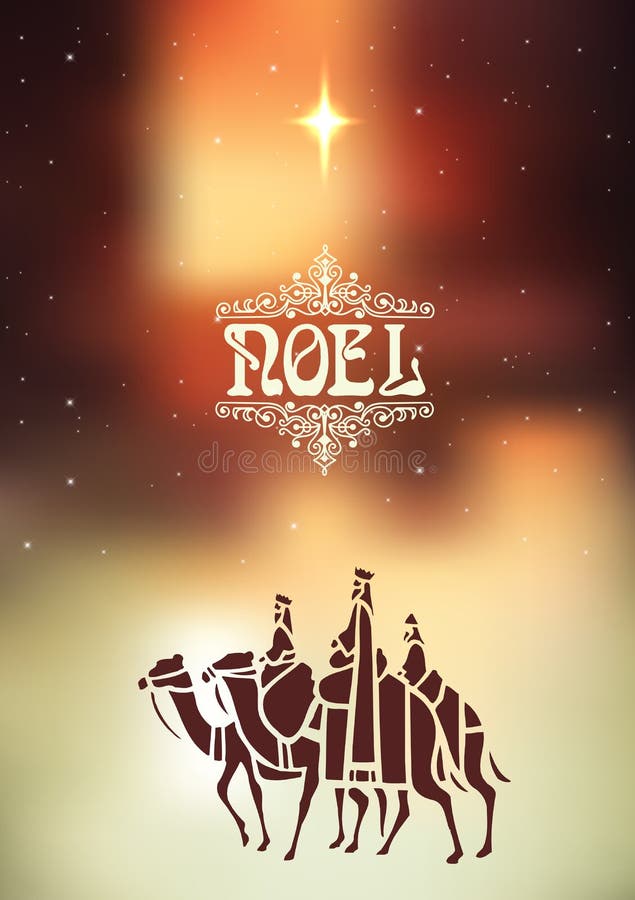 Três homens sábios estão visitando Jesus Christ após seu nascimento ilustração royalty free Três homens sábios estão visitando Jesus Christ após seu nascimento ilustração royalty free