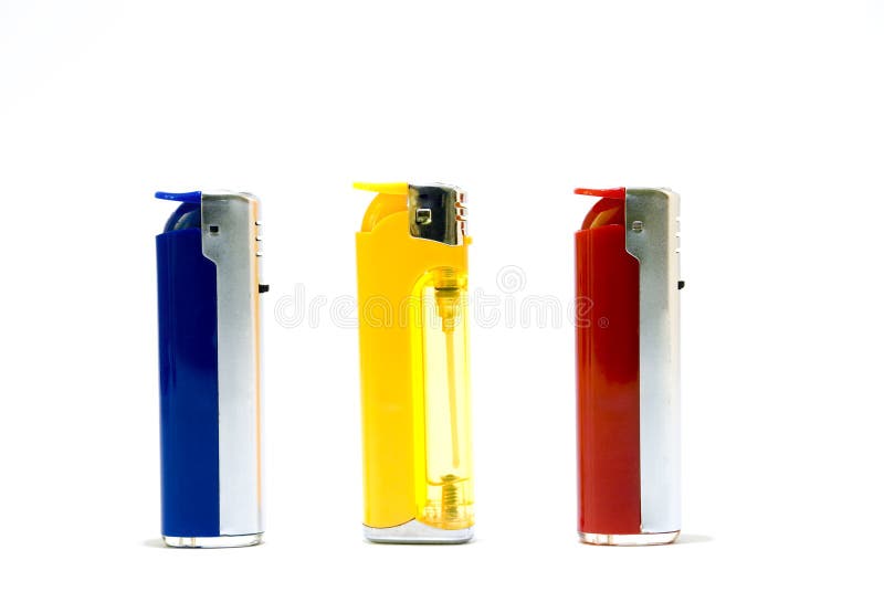 Três isqueiros fotografia de stock Três isqueiros fotografia de stock