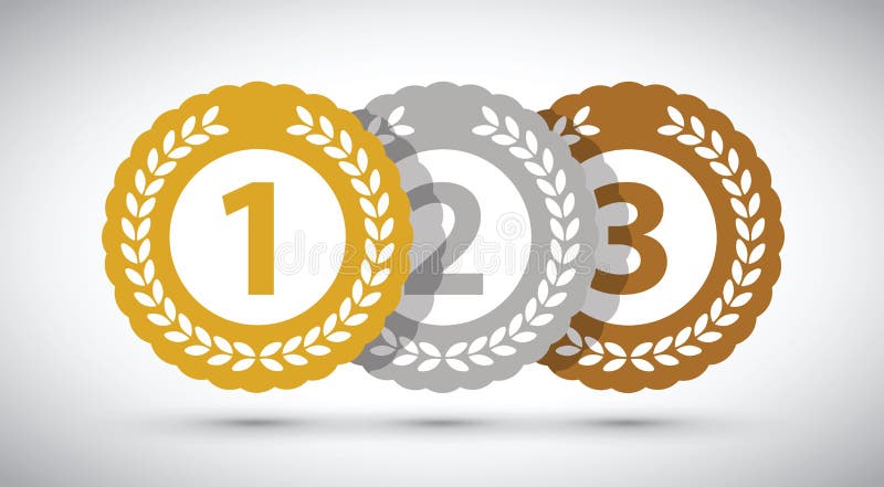Três medalhas superiores ilustração royalty free
