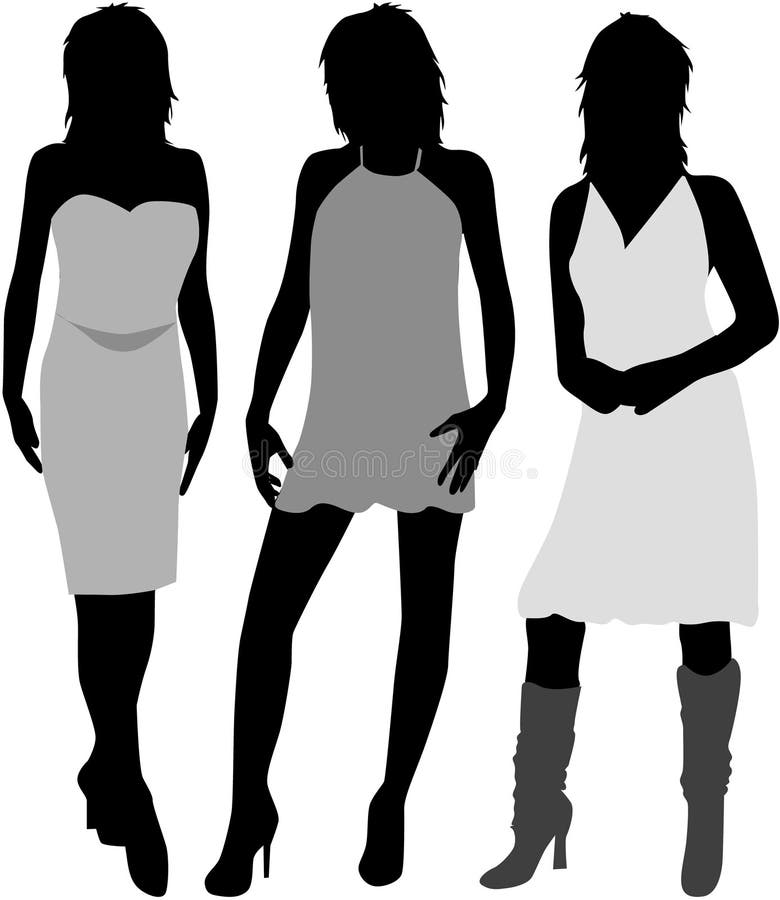 Três mulheres ilustração stock Três mulheres ilustração stock